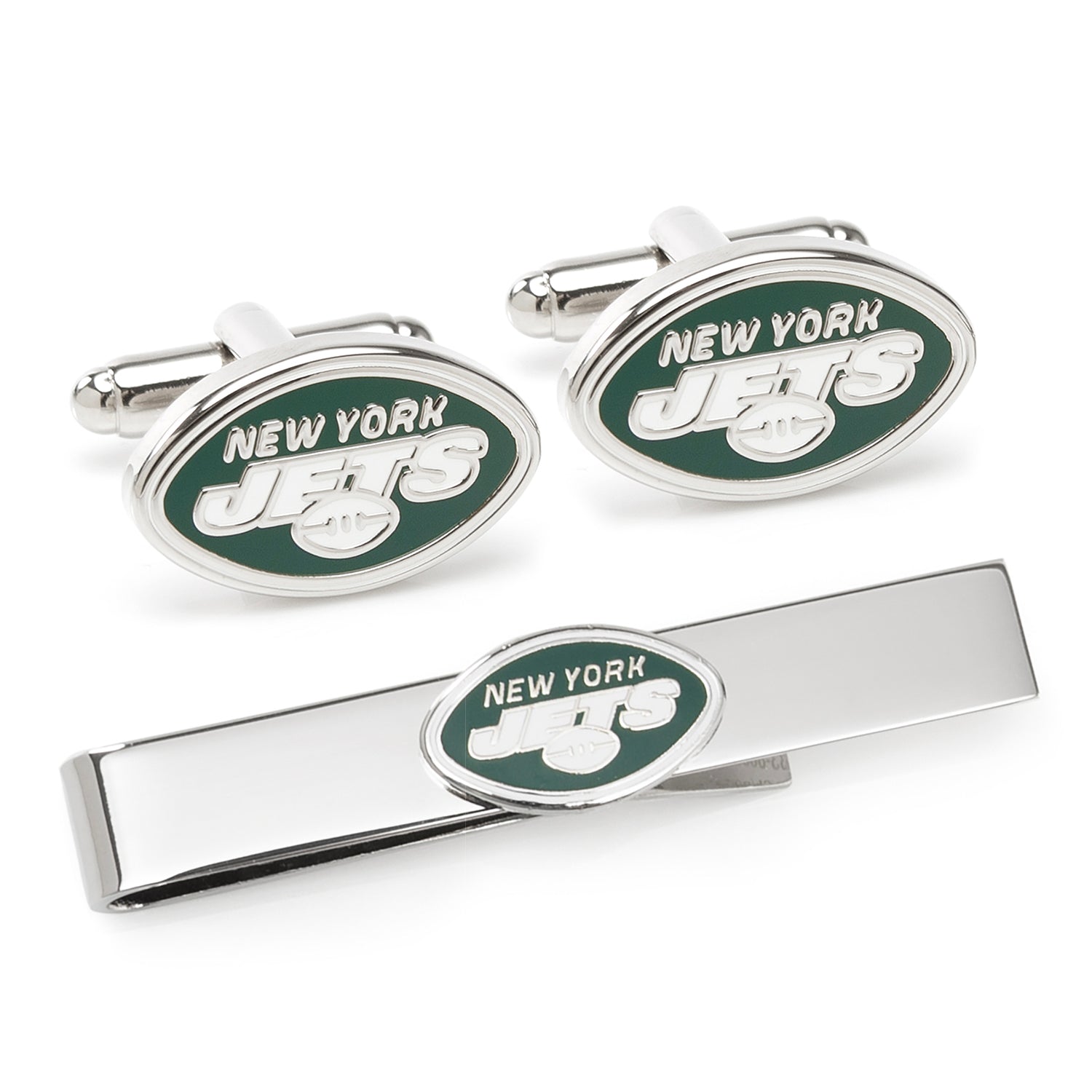 NFL New York Jets Cufflinks & Tie Bar Gift Set by Cufflinks.com