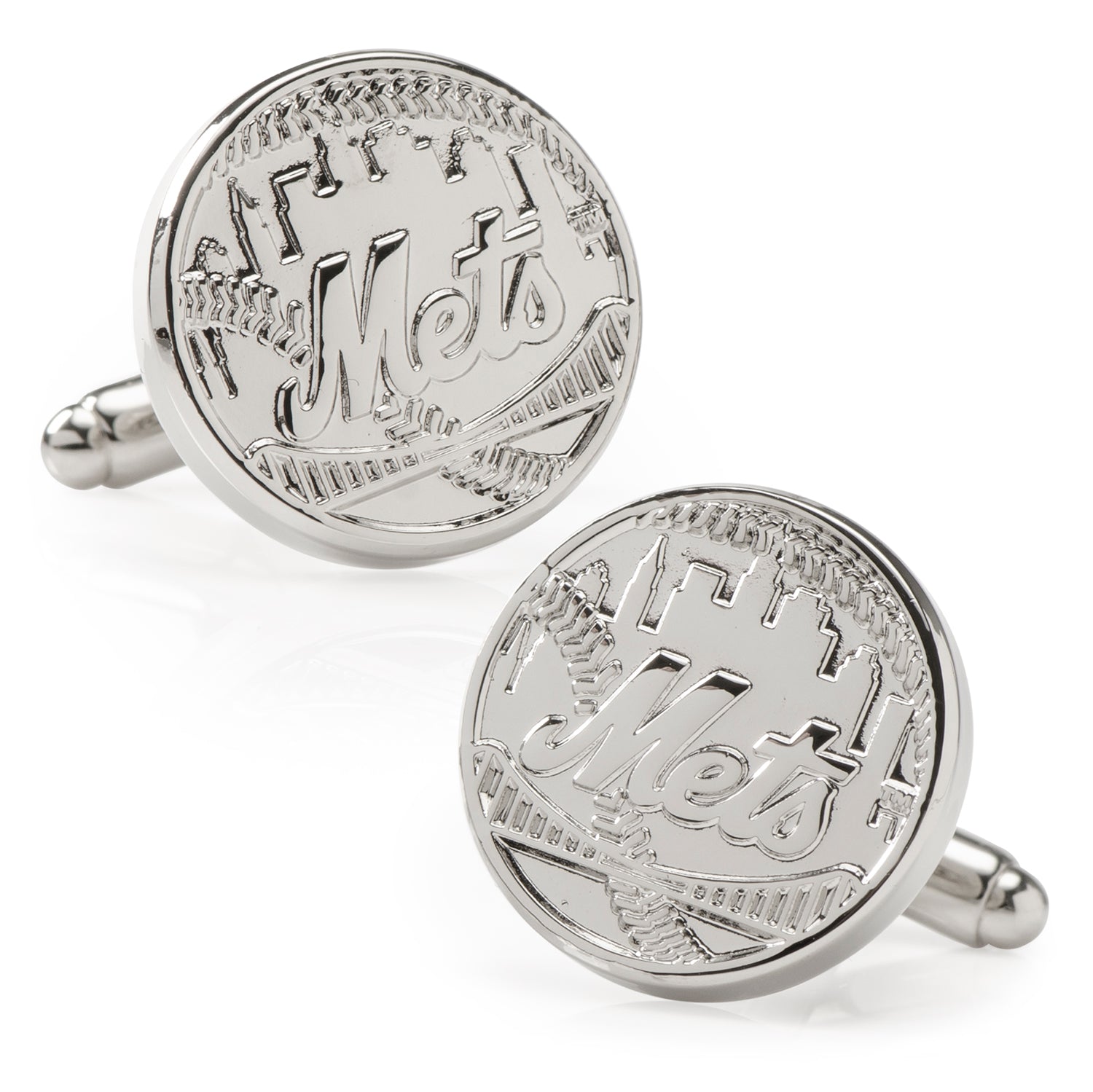 MLB New York Mets Silver Edition Cufflinks by Cufflinks.com