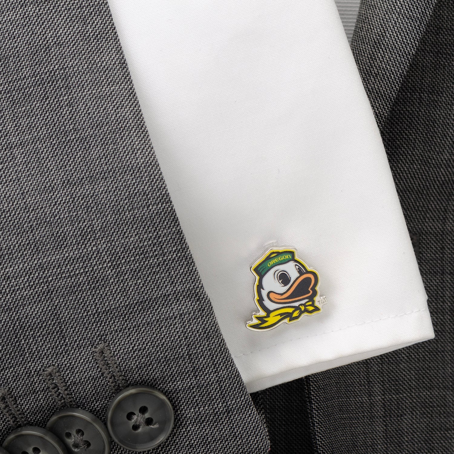 NCAA Oregon Ducks Mascot Cufflinks and Lapel Pin Gift Set