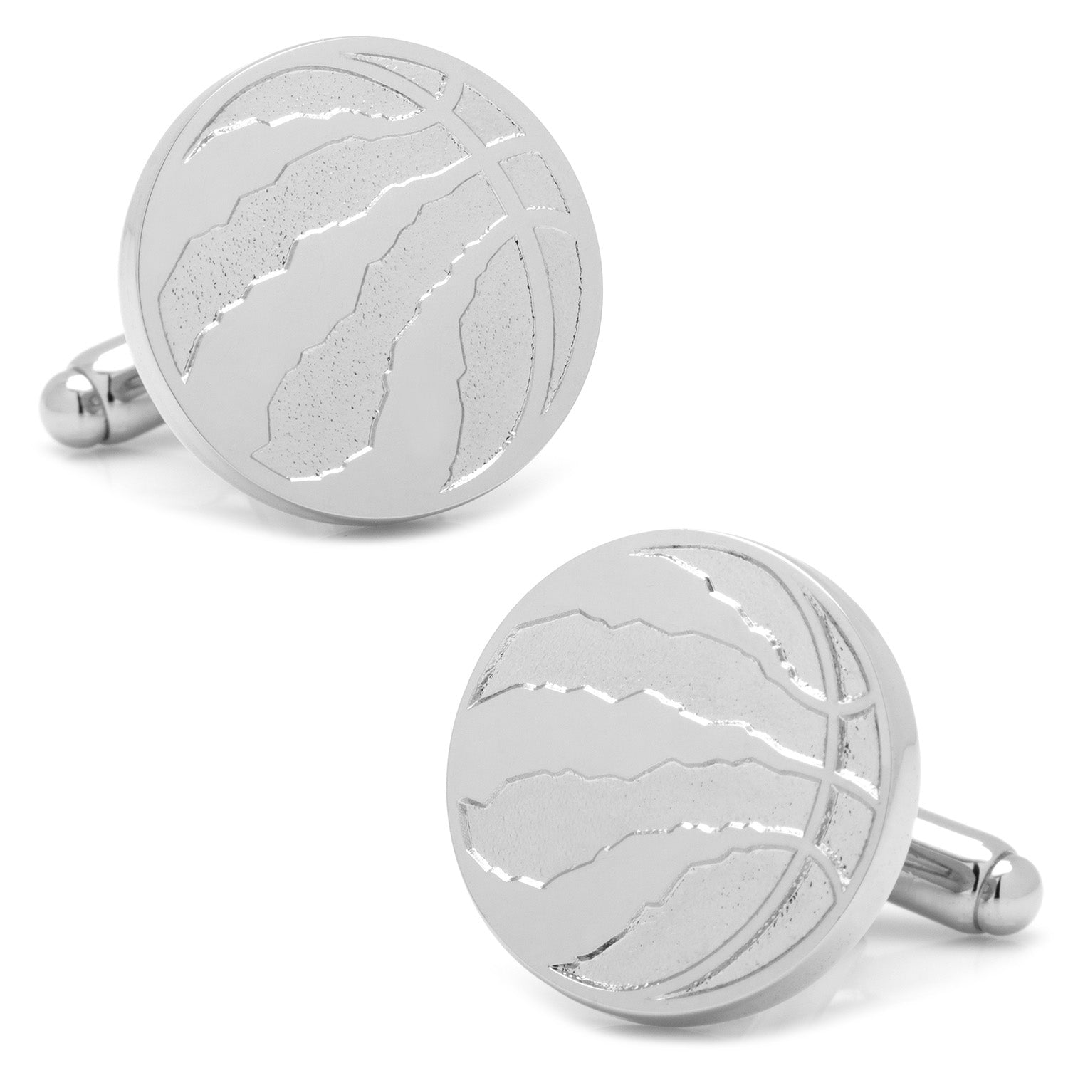 NBA Toronto Raptors Silver Edition Cufflinks by Cufflinks.com
