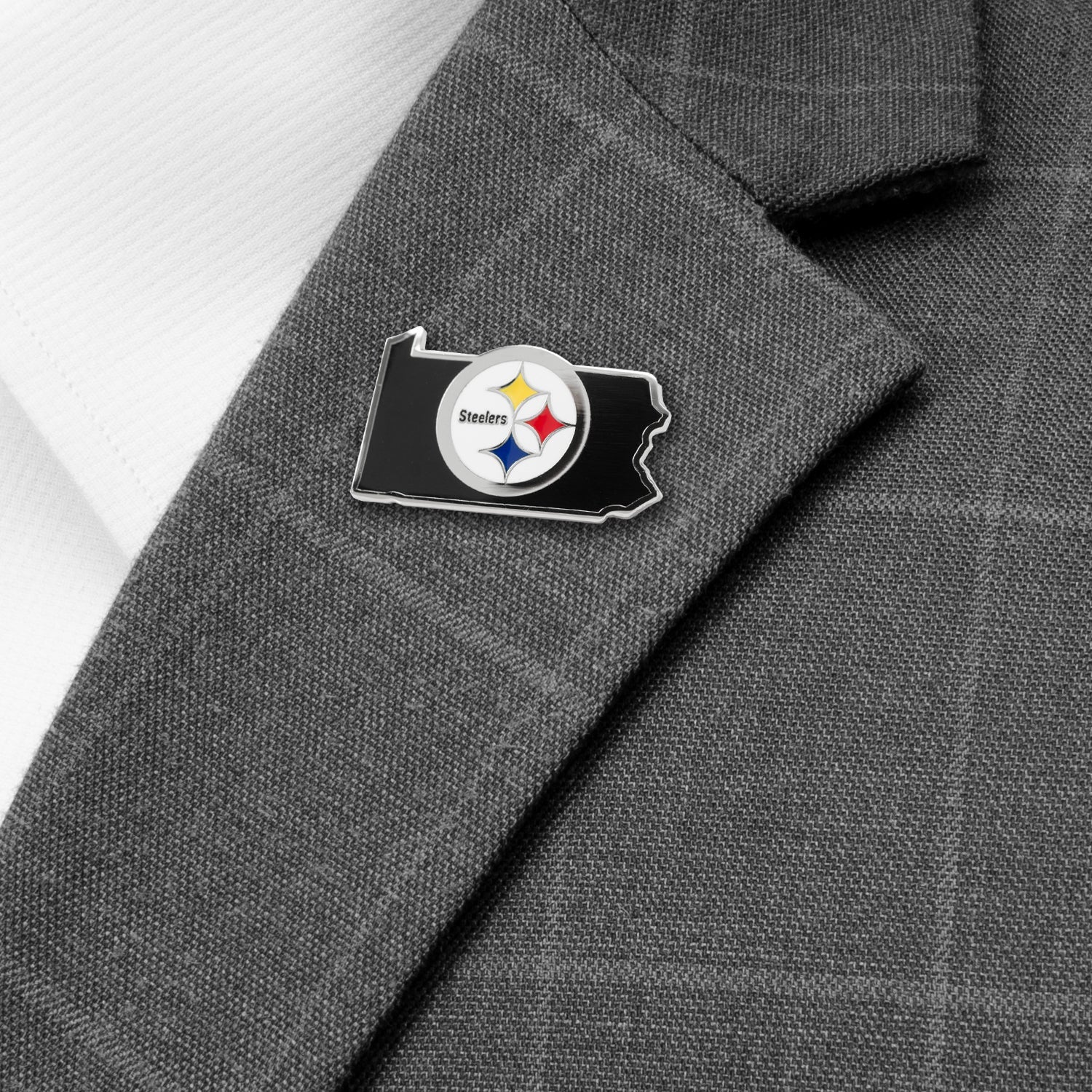 NFL Pittsburgh Steelers State Shaped Lapel Pin by Cufflinks.com