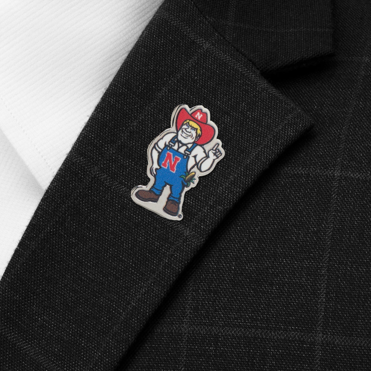 NCAA Nebraska Herbie Husker Mascot Lapel Pin by Cufflinks.com