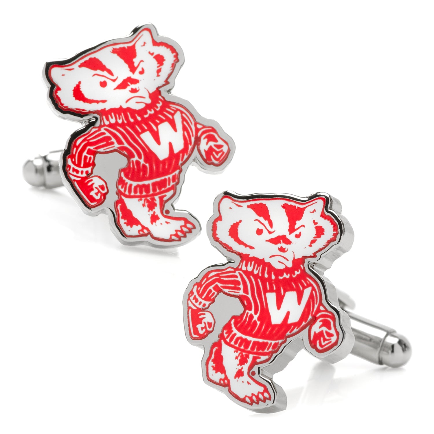 NCAA University of Wisconsin Badgers Throwback Cufflinks by Cufflinks.com