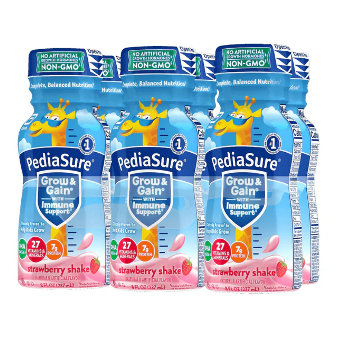 PediaSure Strawberry Nutritional Shake (6 pack × 8 oz) by Farmacias Savia