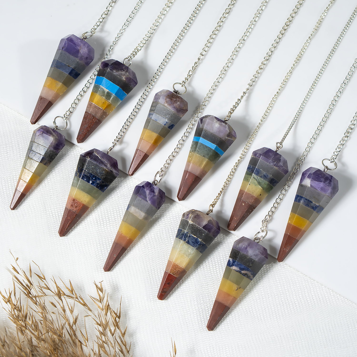 Chakra Pendulums, 7 Chakras crystals Pendulums. DestGlow