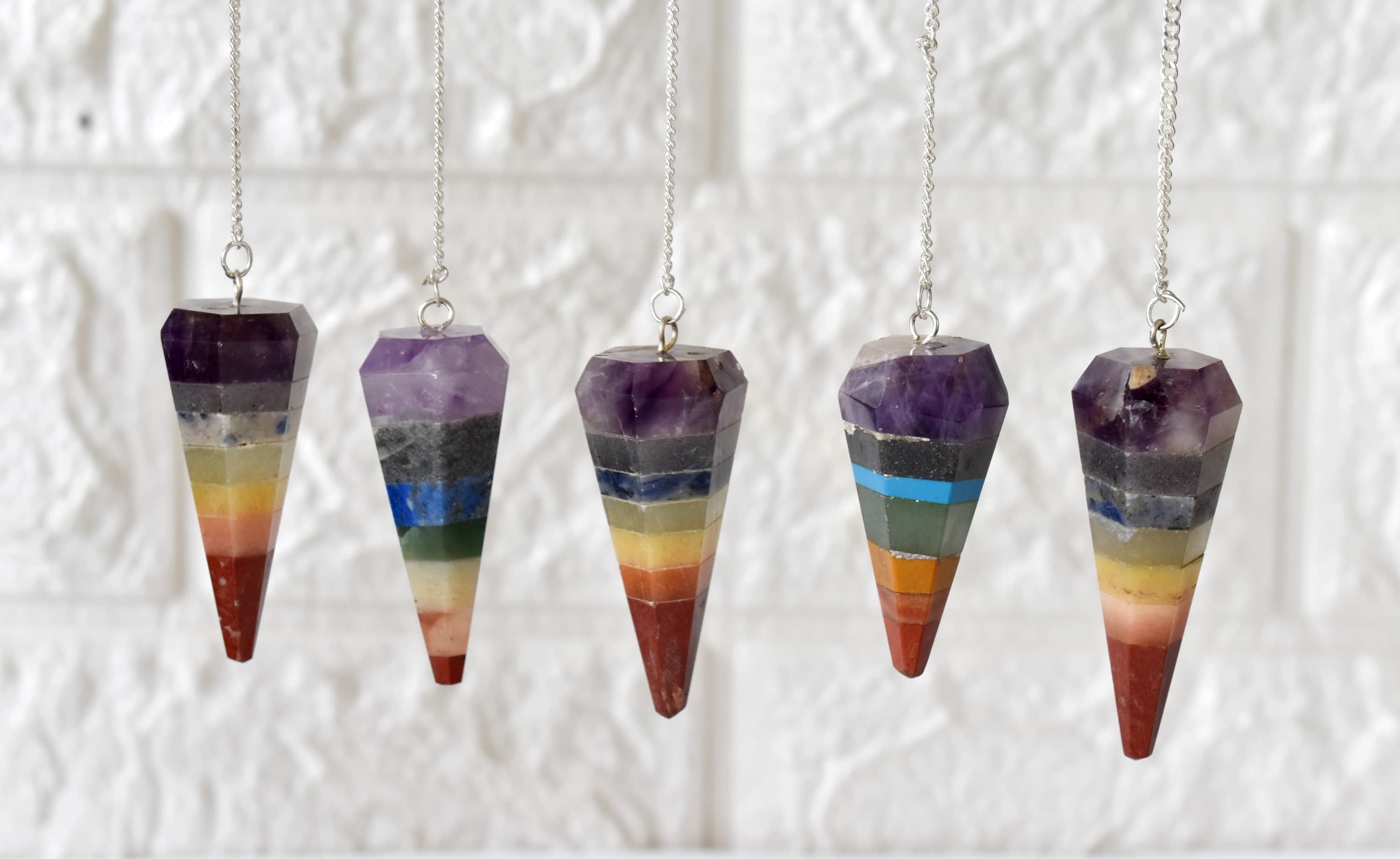 Chakra Pendulums, 7 Chakras crystals Pendulums. DestGlow