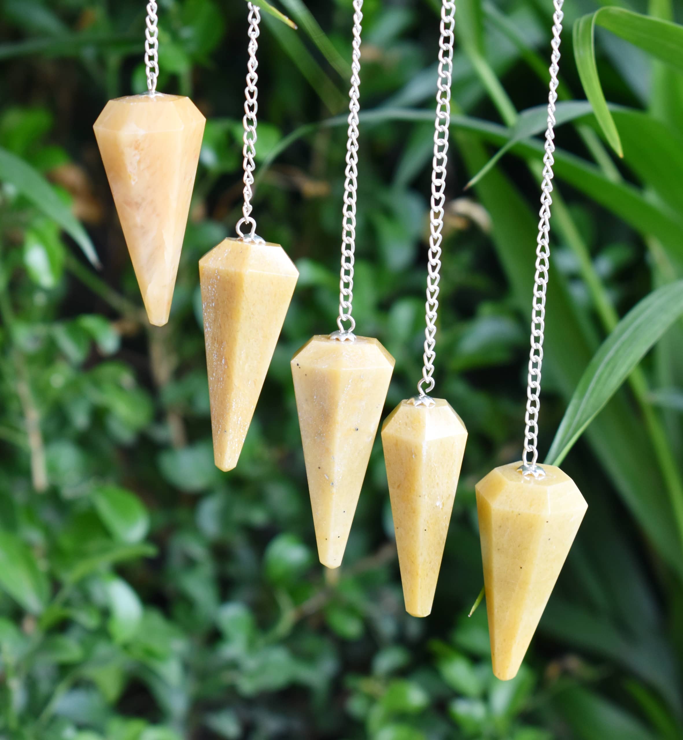 Yellow Aventurine Faceted Hexagon Pendulum, Crystal Pendulum DestGlow