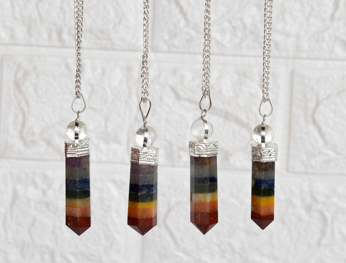 Chakra Pendulums, 7 Chakras crystals Pendulums. DestGlow