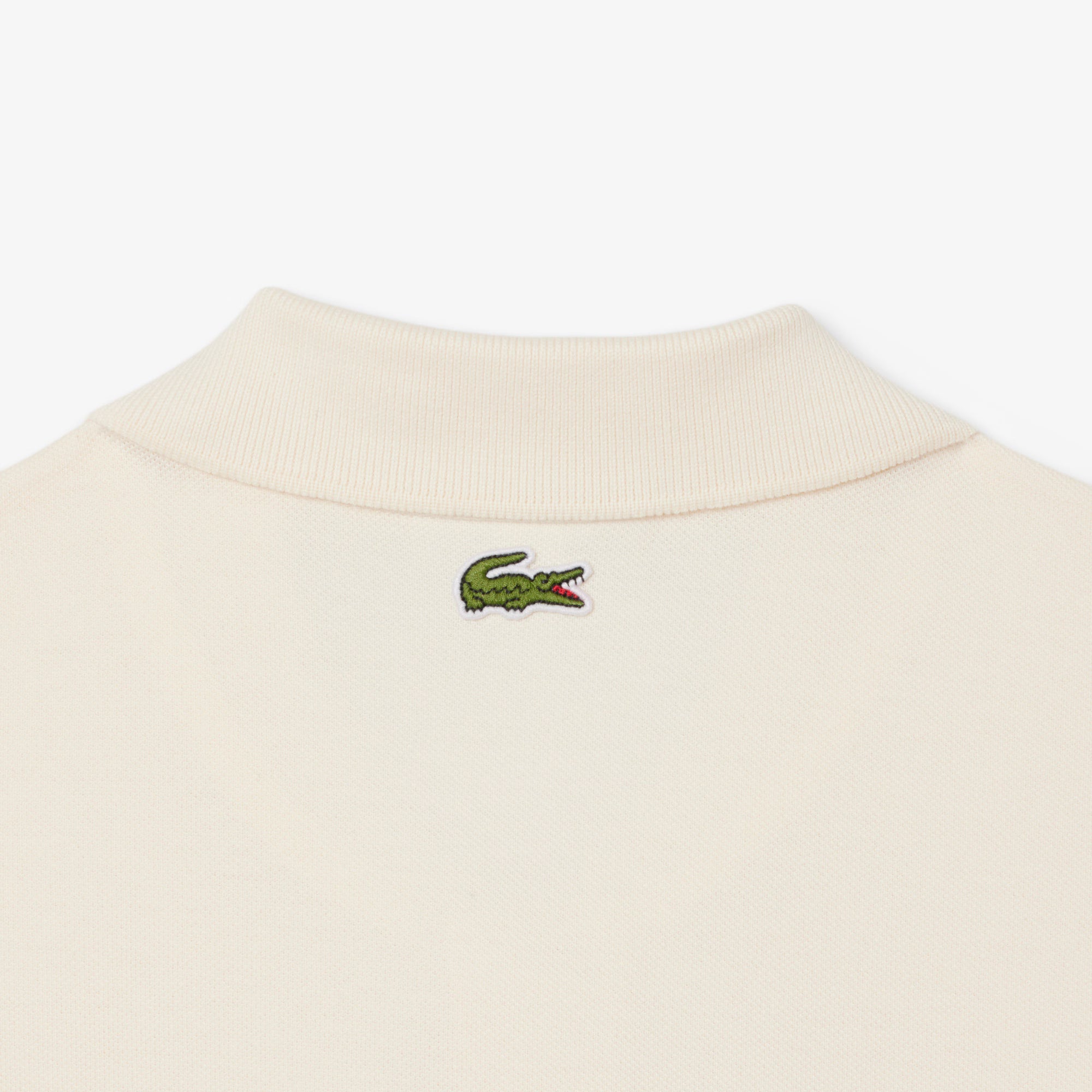 Lacoste Mens Classic Fit Petit Pique Badge Polo - Cream by Denim Exchange