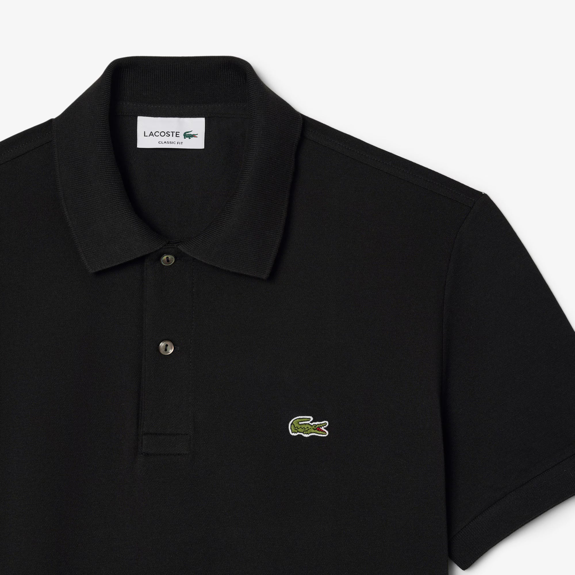 Lacoste Mens Light Pique Polo - Black by Denim Exchange