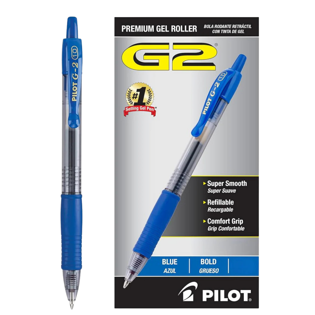Pilot G2 Premium Gel Roller Pen (0.7mm, Blue) DestGlow