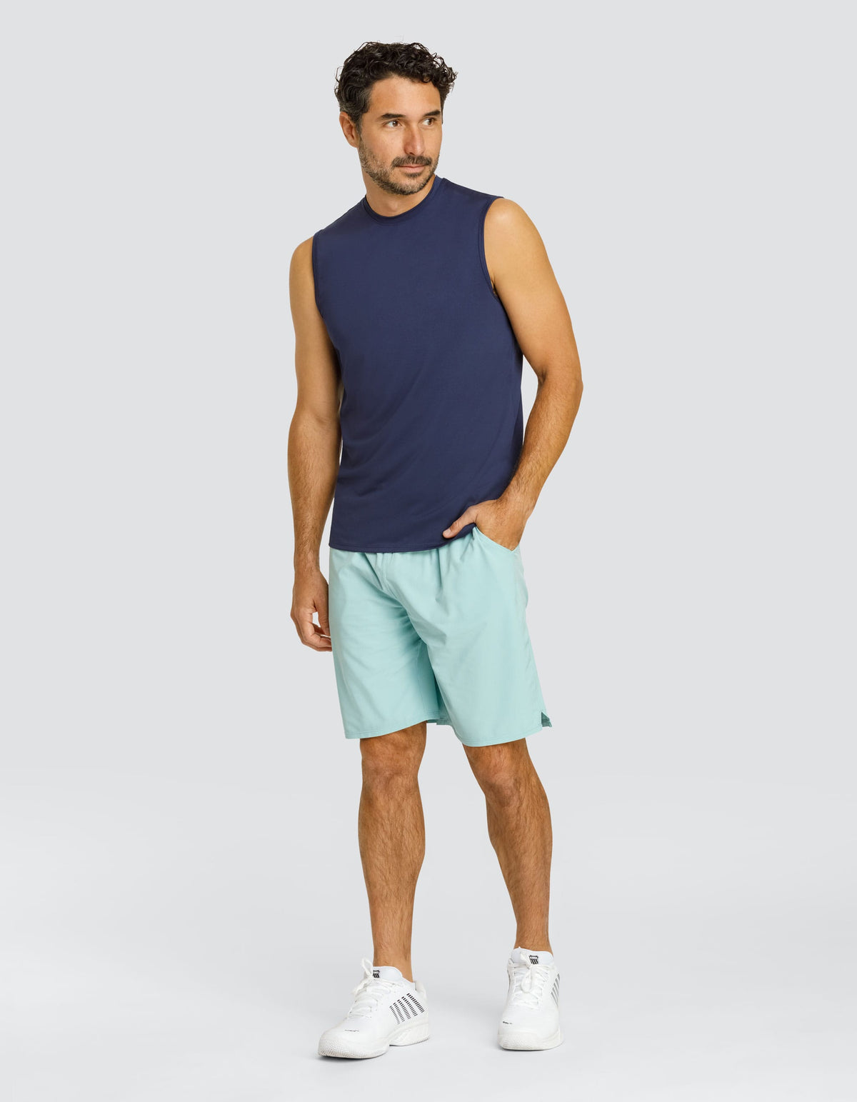 Josh Muscle Tank - Navy Blue DestGlow