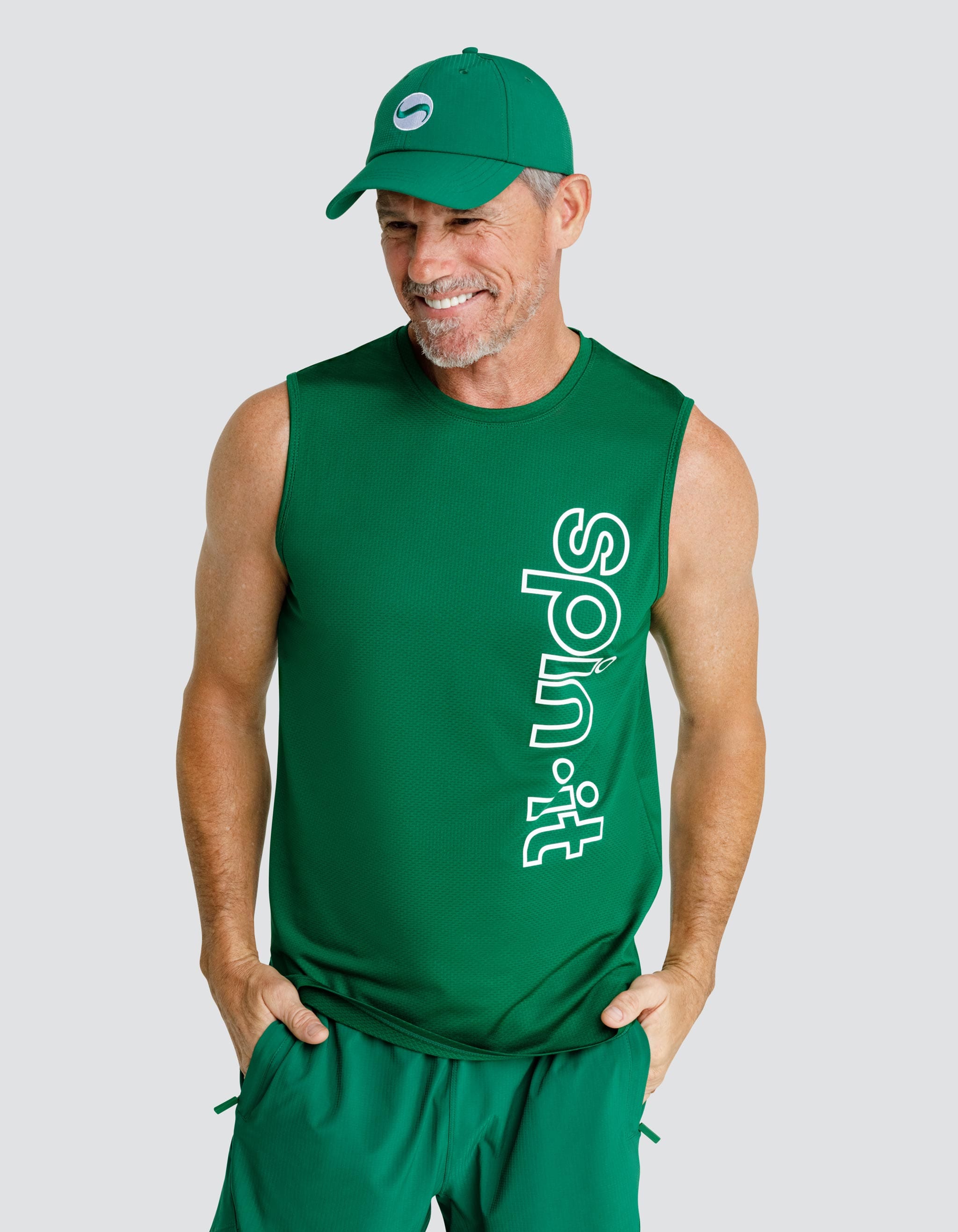 Josh Muscle Tank - Fern Green DestGlow