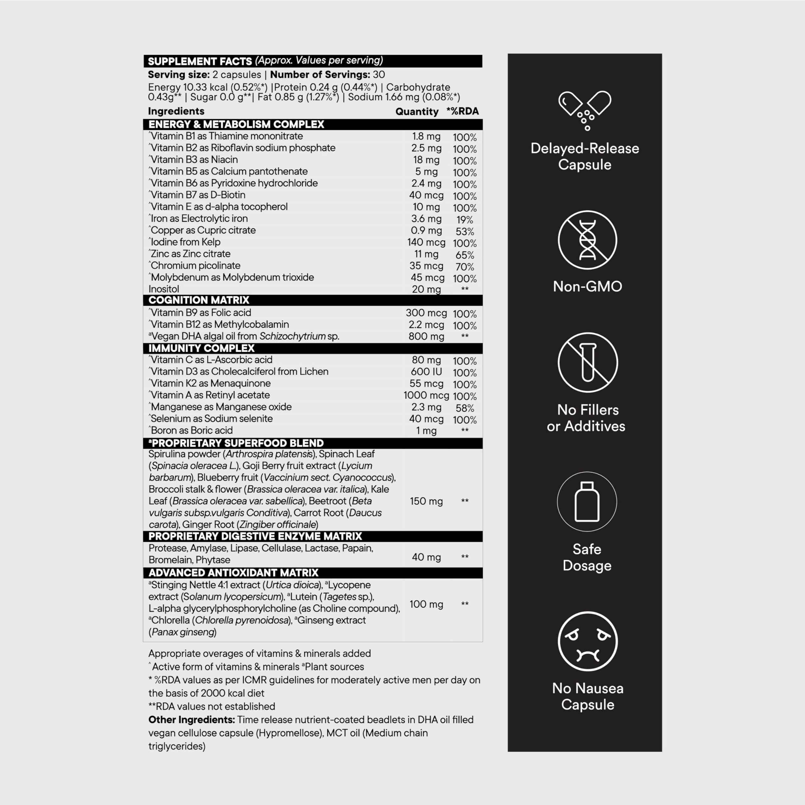 Wellbeing Nutrition Slow Multi + Omega for Him Capsules