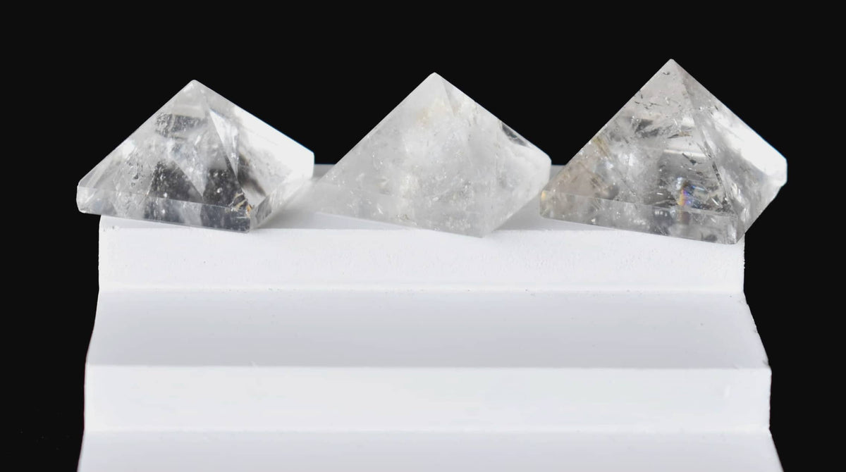 Crystal Quartz Pyramids (Balances Energy and Meditation) DestGlow