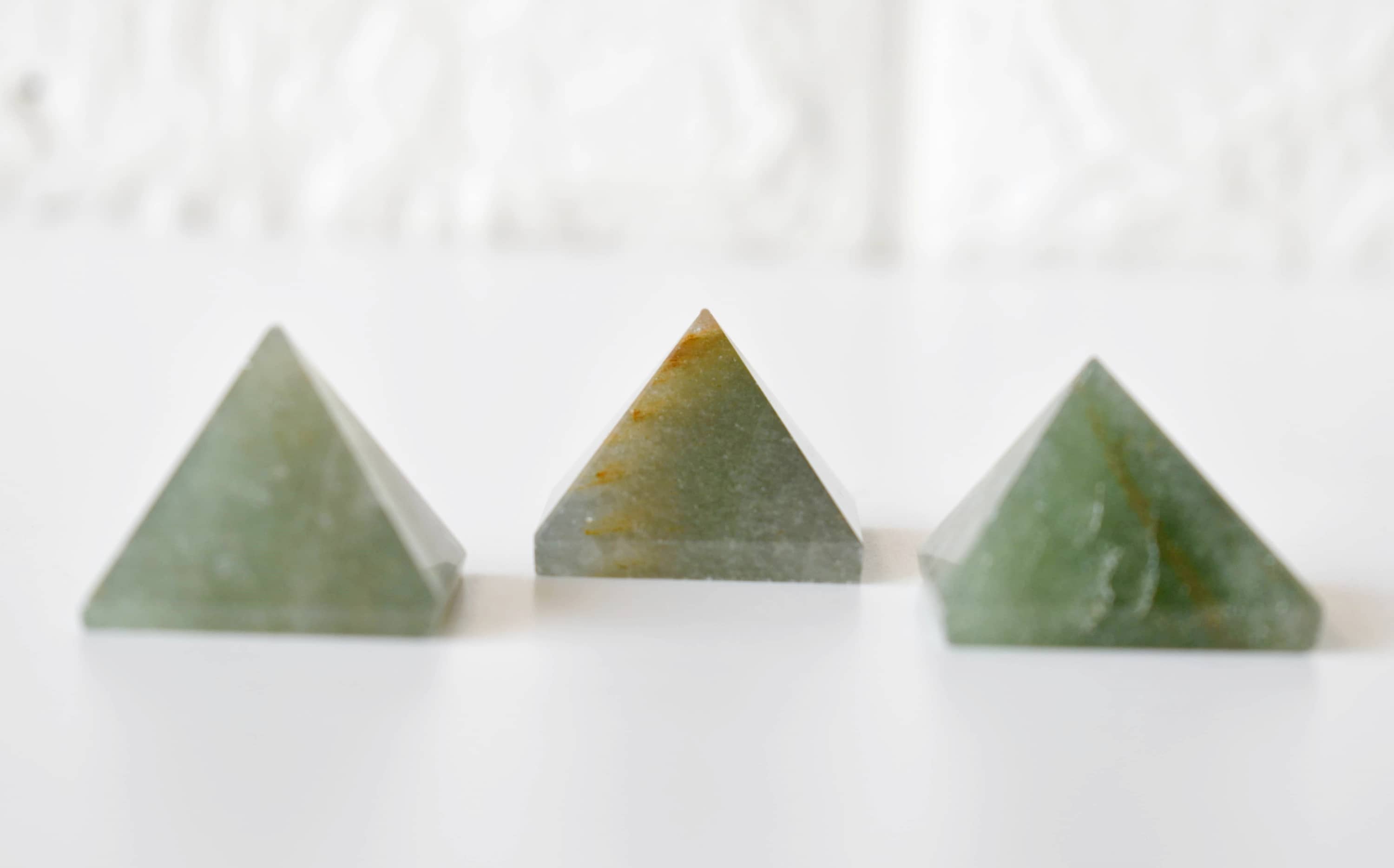 Green Aventurine Pyramids (Guiding and Inner Harmony) DestGlow
