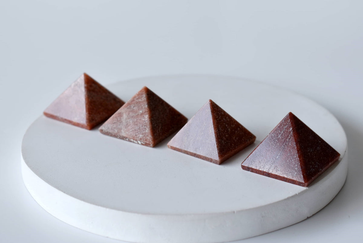 Orange Aventurine Pyramids (Optimism and Contentment) DestGlow