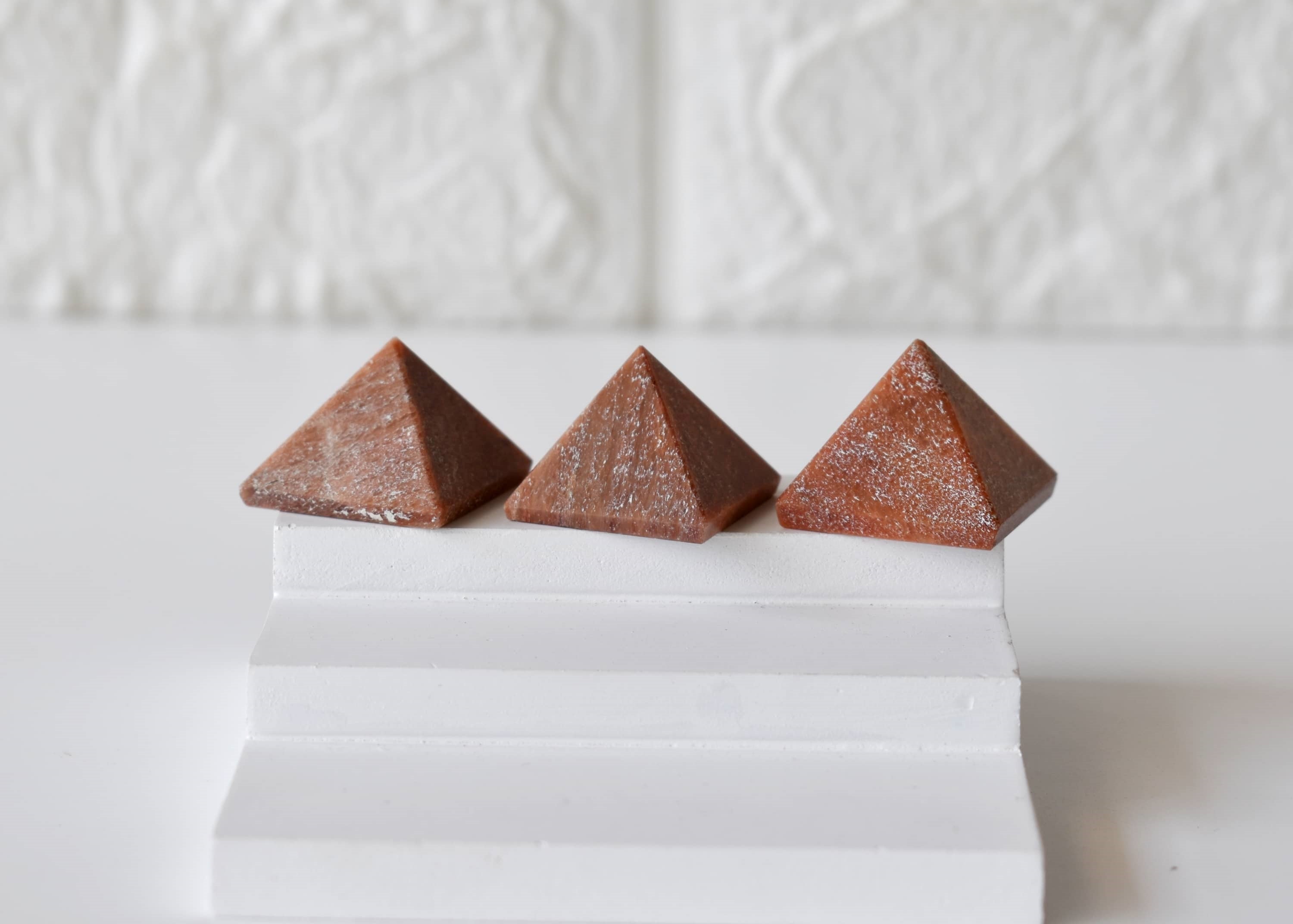 Orange Aventurine Pyramids (Optimism and Contentment) DestGlow