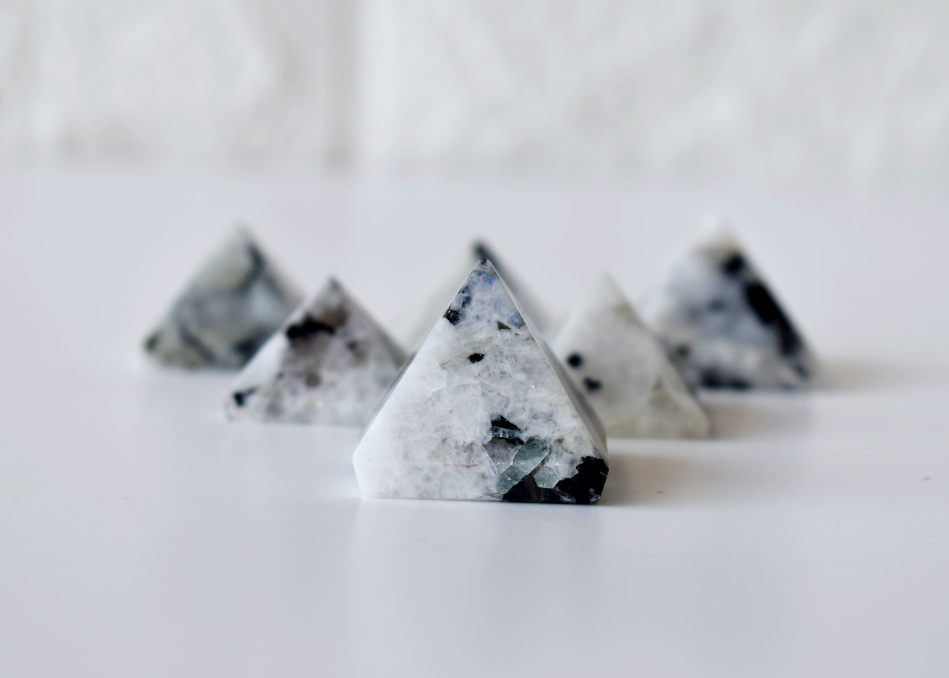 Rainbow Moonstone Pyramids (Bring Balance and compassion) DestGlow