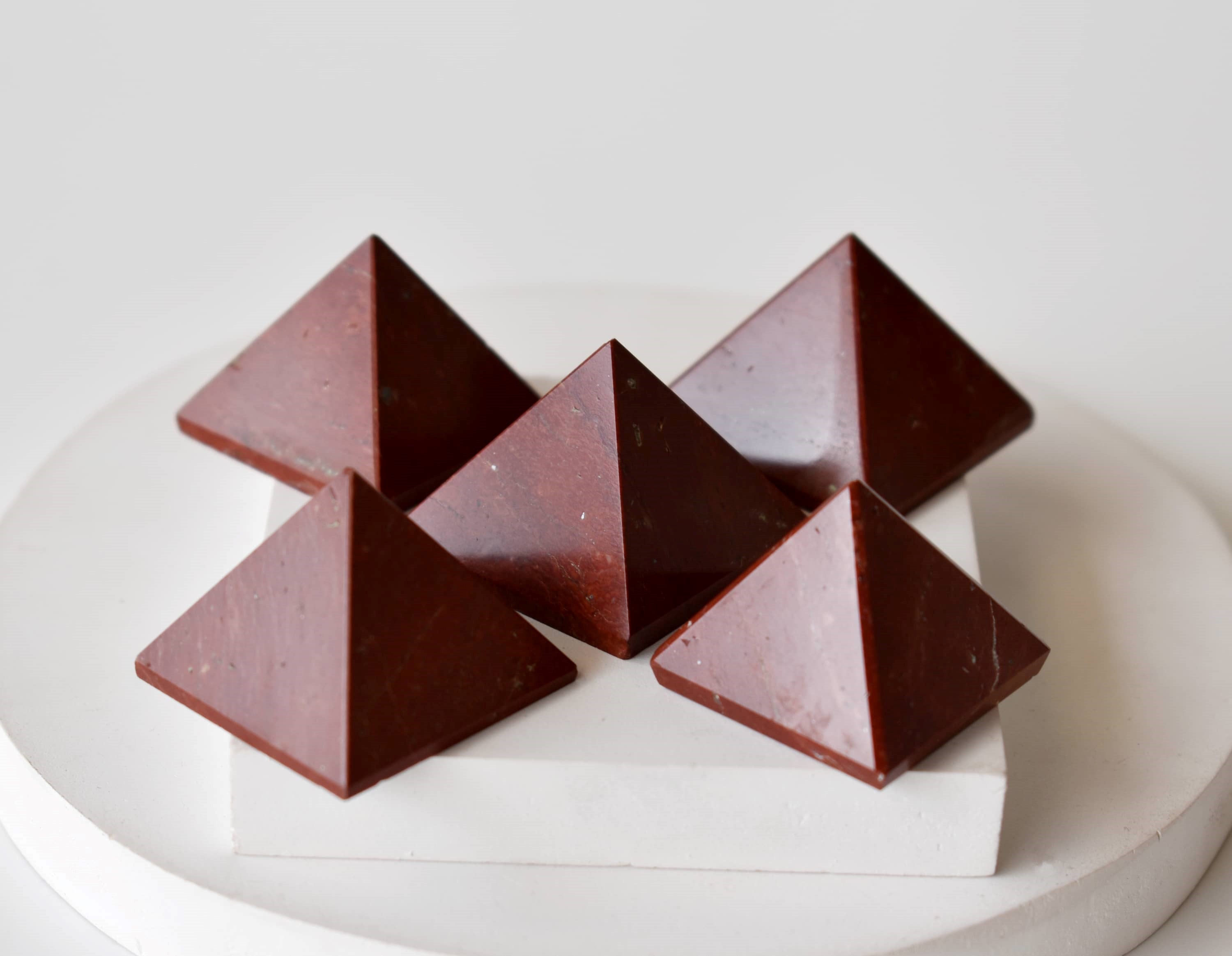 Red Jasper Pyramids (Emotional Strength and Stability) DestGlow