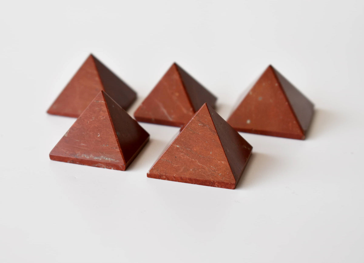 Red Jasper Pyramids (Emotional Strength and Stability) DestGlow