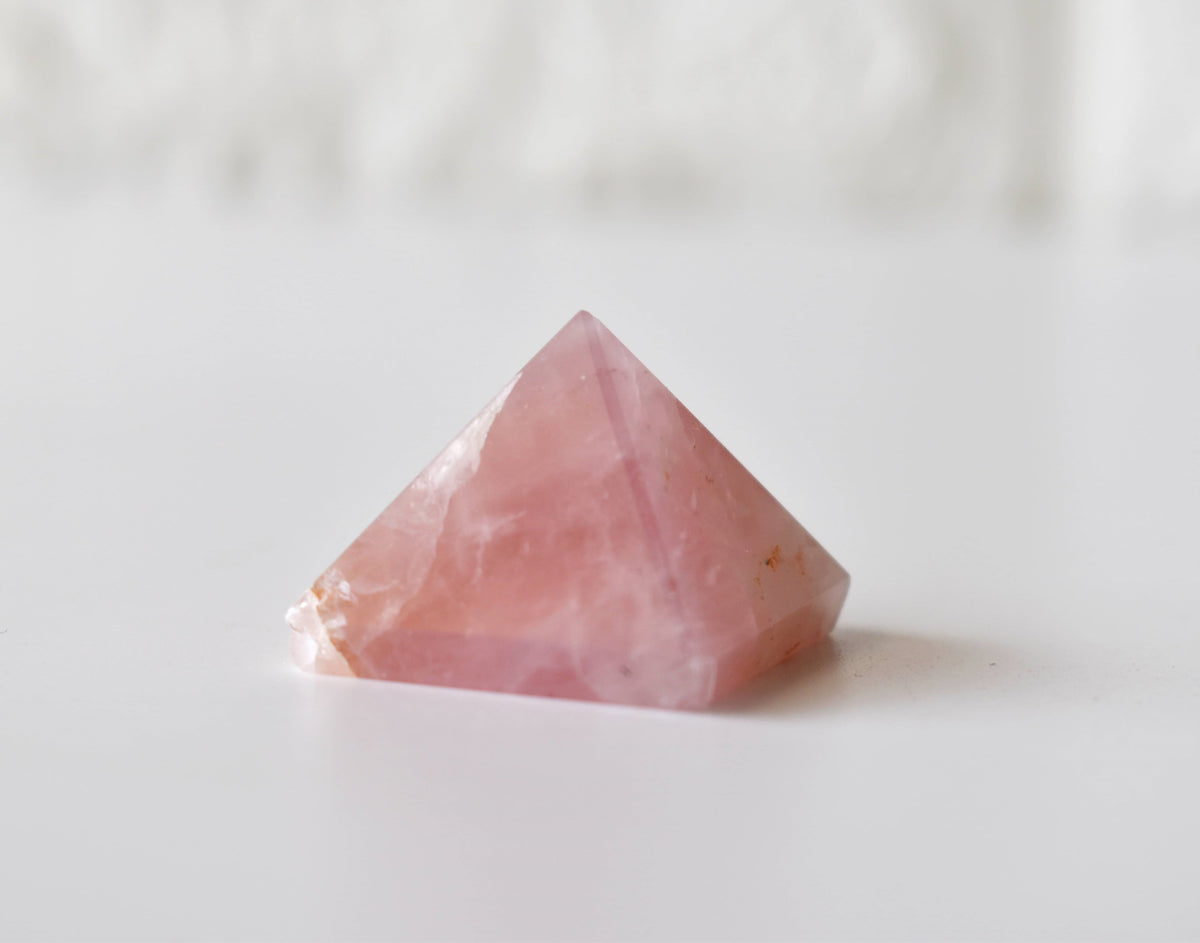 Rose Quartz Pyramids (Balance and Emotional Health) DestGlow