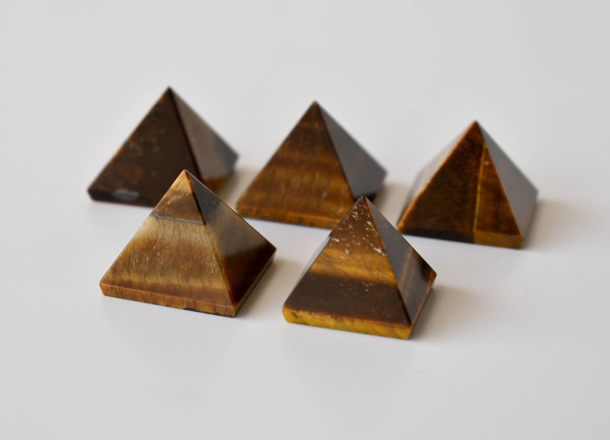 Tiger Eye Pyramids (Integrity and Strength) DestGlow