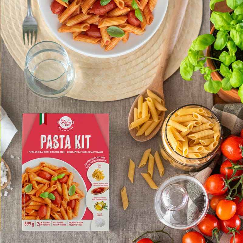 My Cooking Box, Italian Pasta Dinner Kit Penne with Tomato Sauce