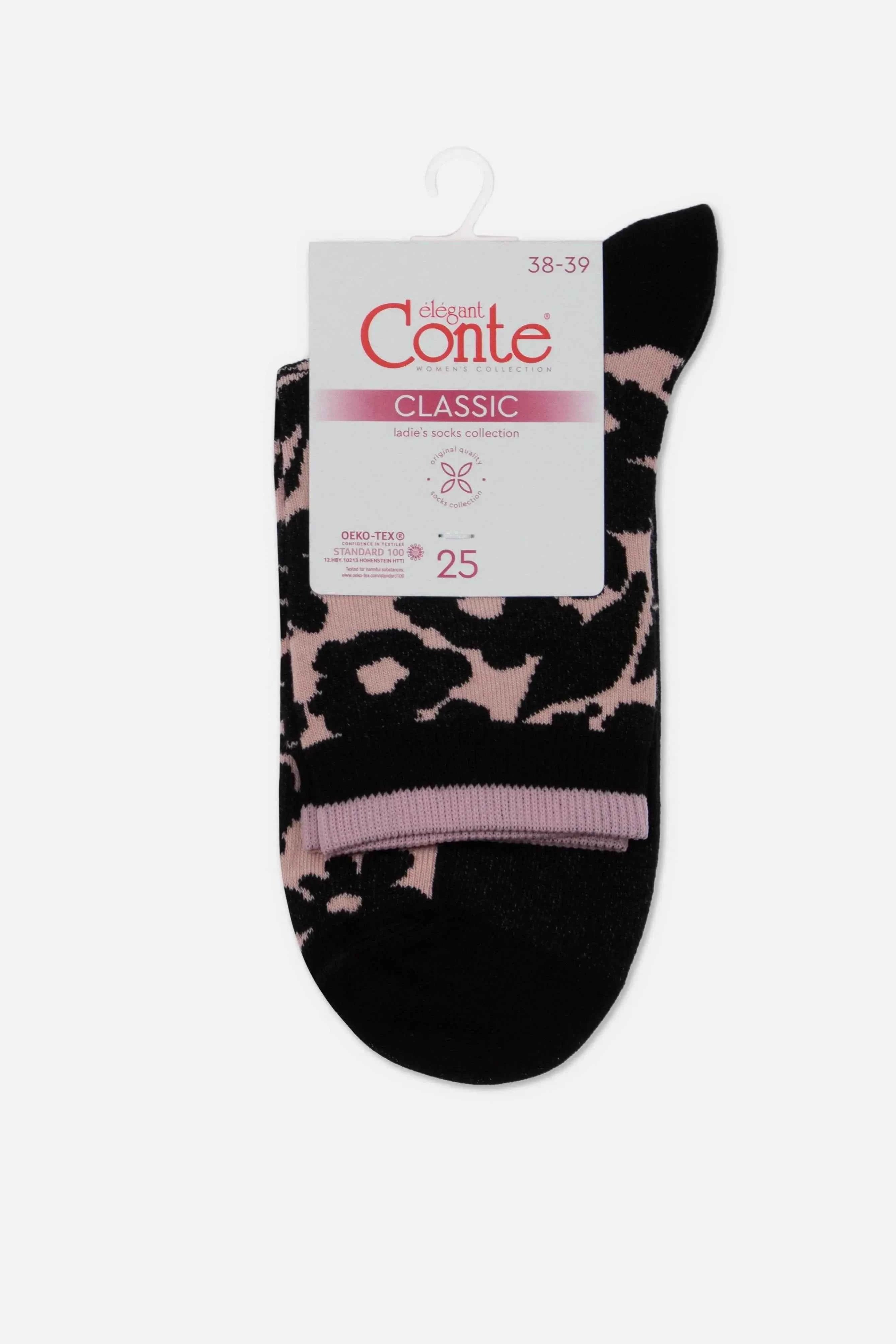 Cotton Socks Conte Classic 441 - Floral Pattern