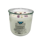 Rocks Candle - Provence Lavender (Wood Wick, Amethyst & Peridot Gemstone Soy Candle)