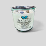 Rocks Candle - Sweater Weather (Wood Wick, Howlite (Patience, Peace), Labradorite (Shielding, Intuition), Sodalite (Nurturing, Awareness), Soy Candle)