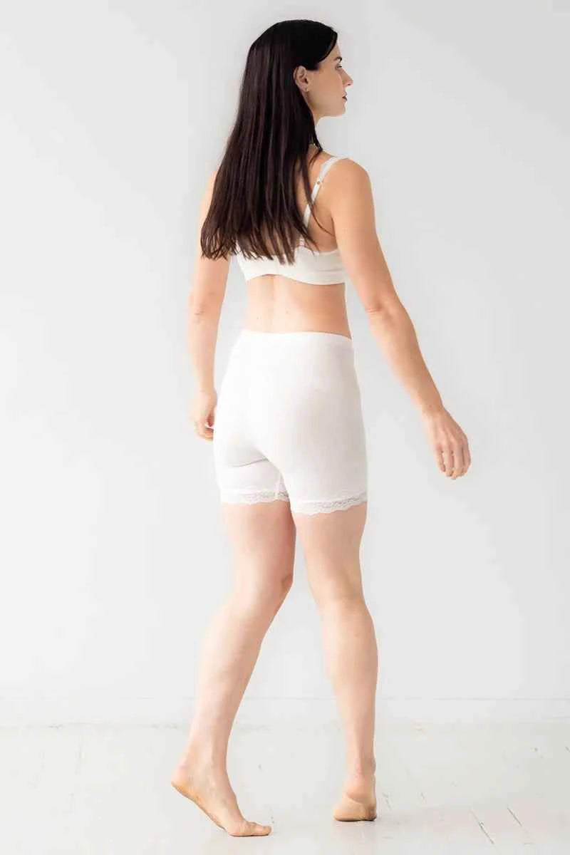 Salua Cotton Bralette with Lace Edge