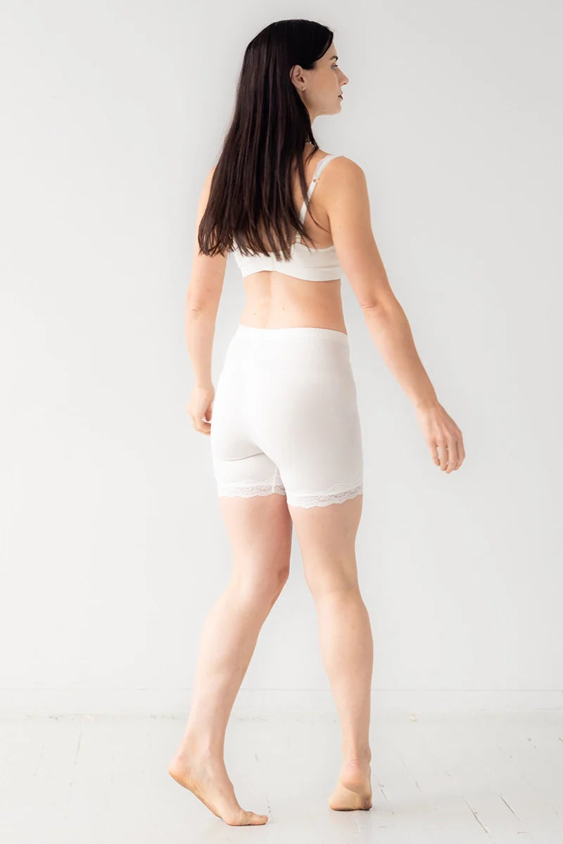 Salua Cotton Bralette with Lace Edge - DestGlow