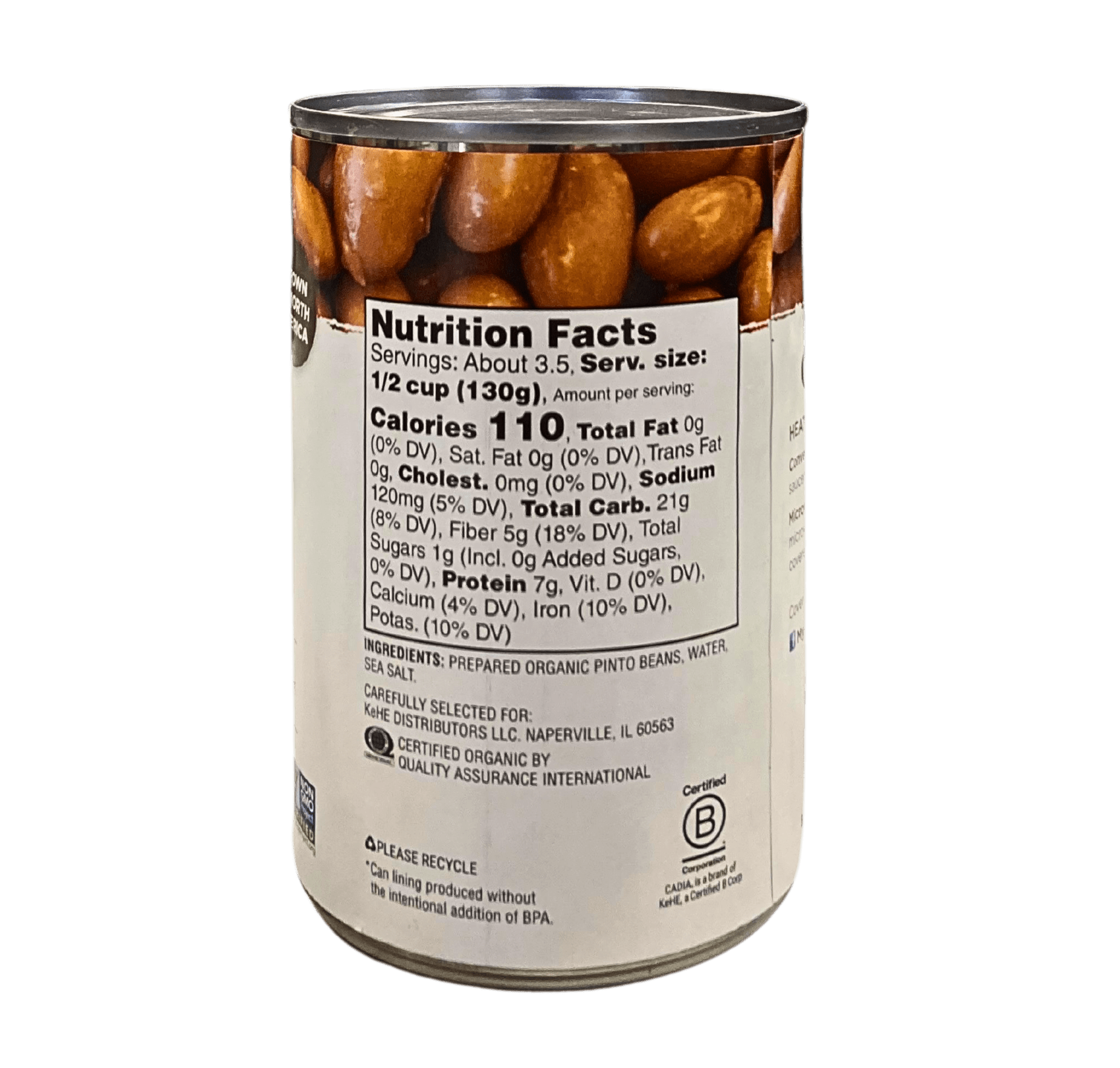 Pinto Beans, Organic, Cadia by Country Life Natural Foods