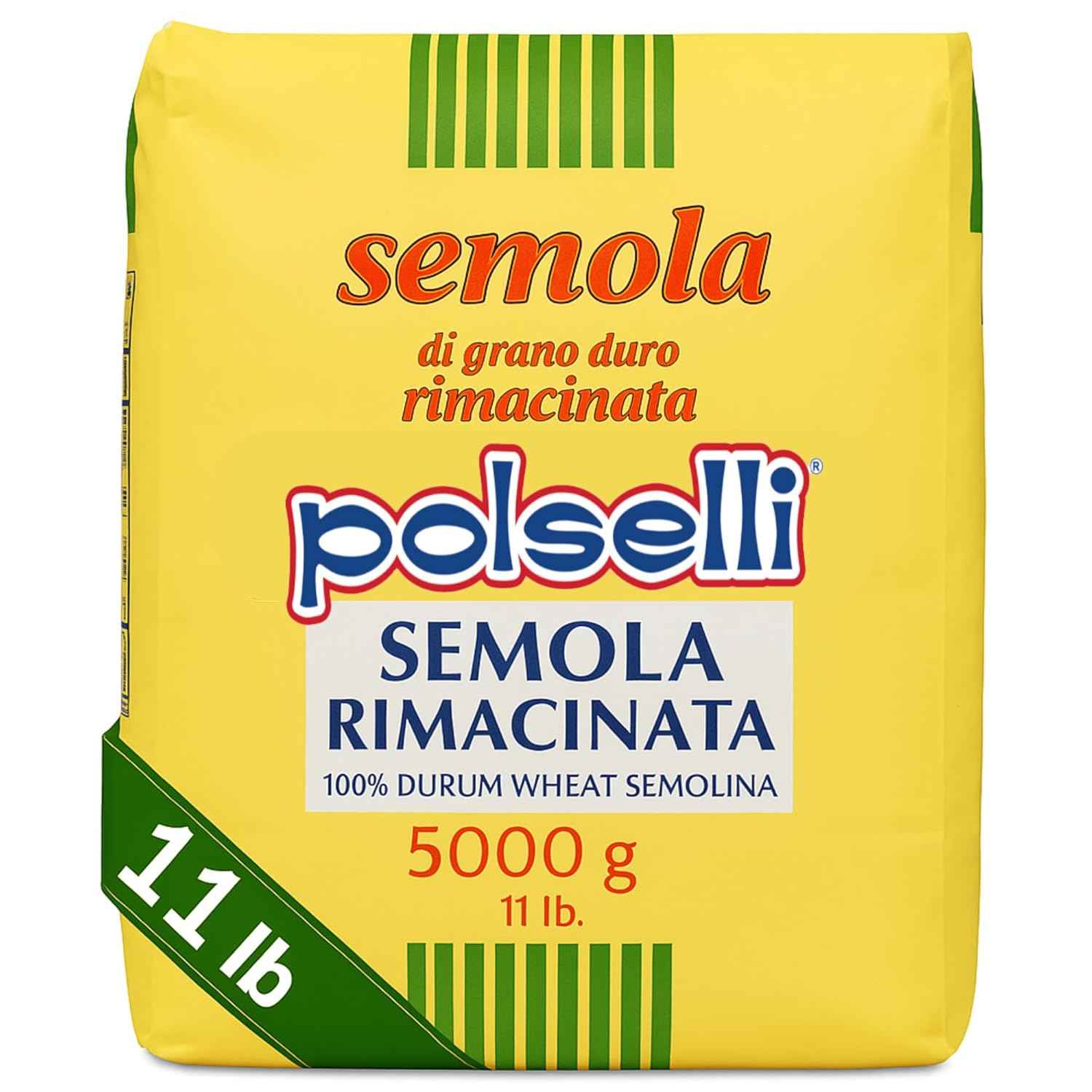 Polselli, Semola Flour, Semola Rimacinata, 11 lb ( 5 kg)