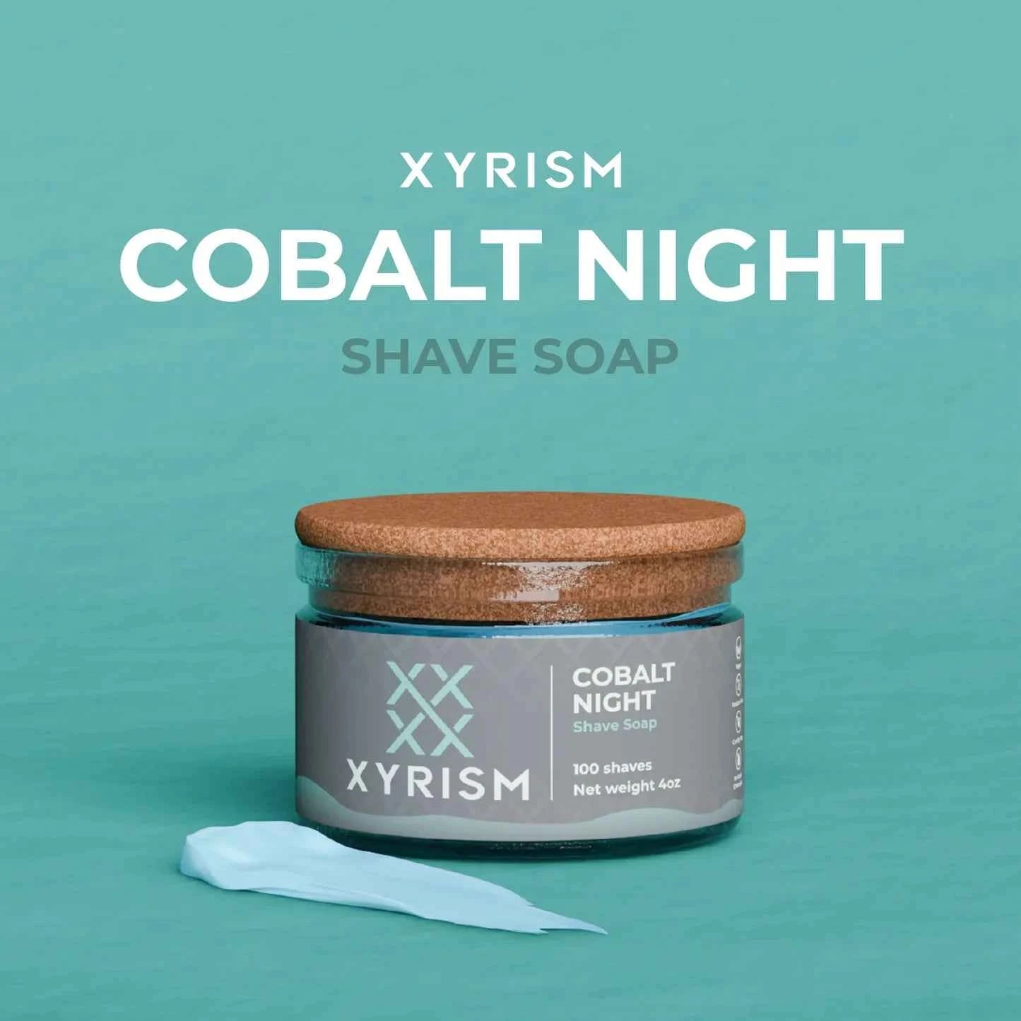 XYRISM Cobalt Night Shave Soap 4oz - DestGlow