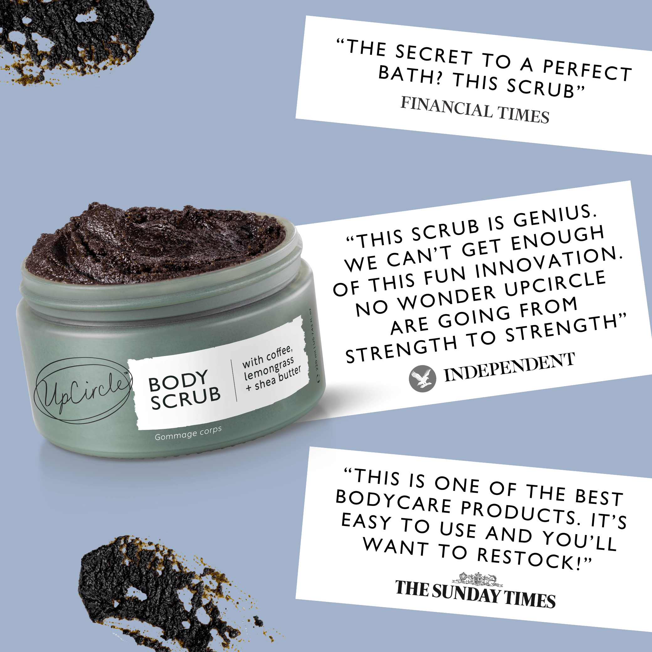 Coffee Body Scrub with Lemongrass by UpCircle