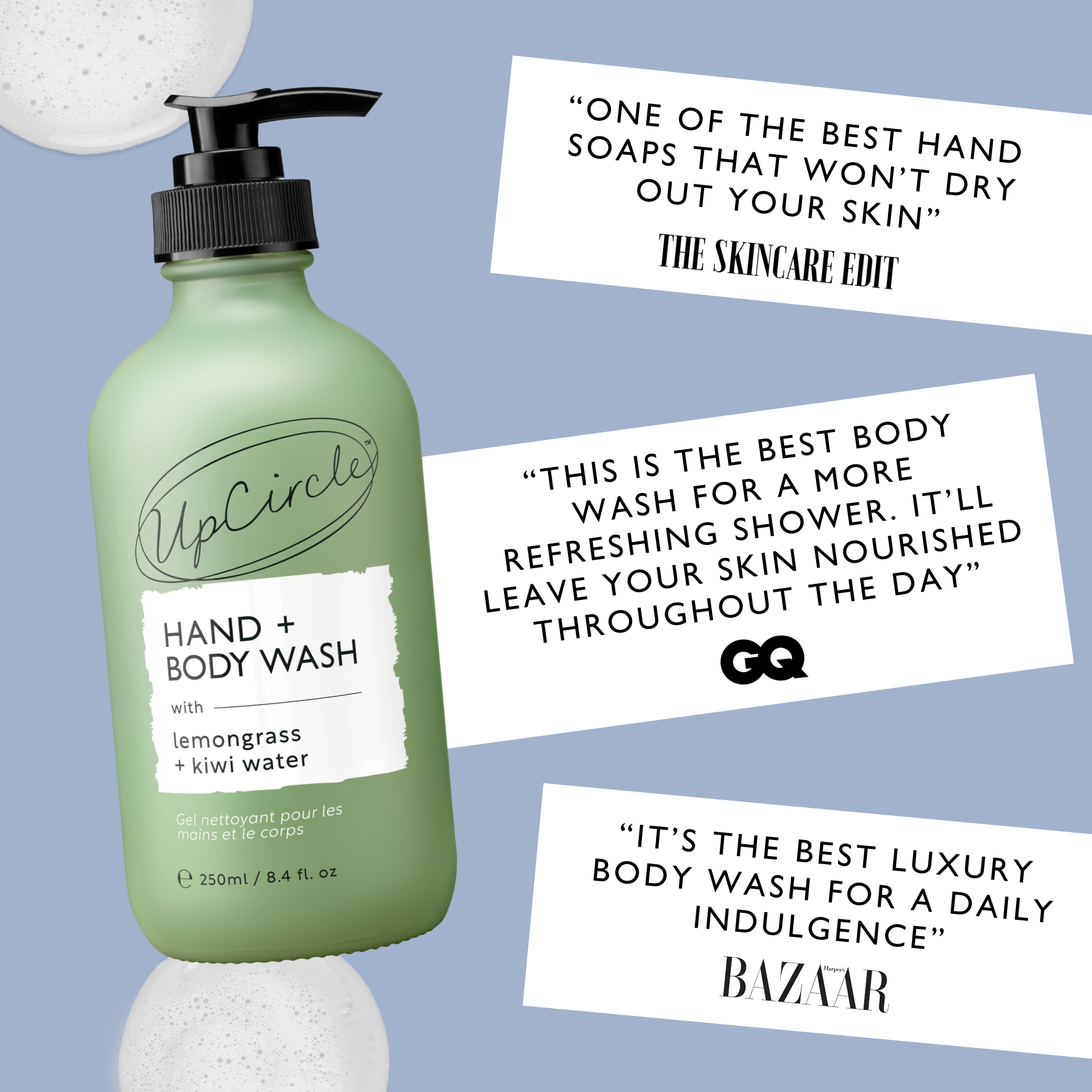 Natural Hand + Body Wash with Lemongrass by UpCircle