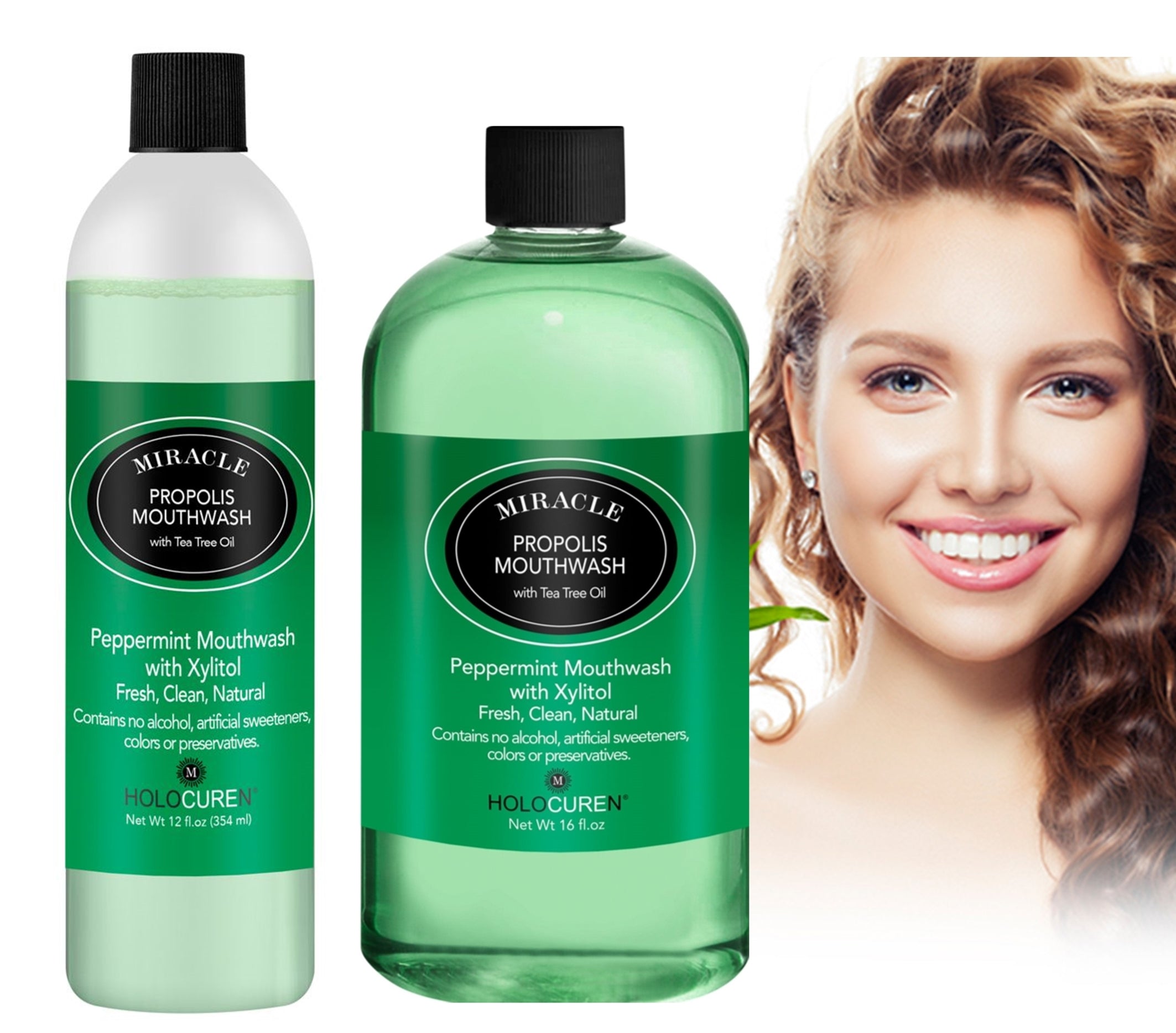 Miracle Propolis Mouth Wash with Natural Propolis & Tea Tree Oil, No Fluoride 12 oz by HOLOCUREN - Official Website