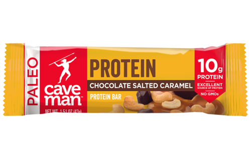 Chocolate Salted Caramel Protein Bars - Paleo & Gluten-Free, 12 Pack