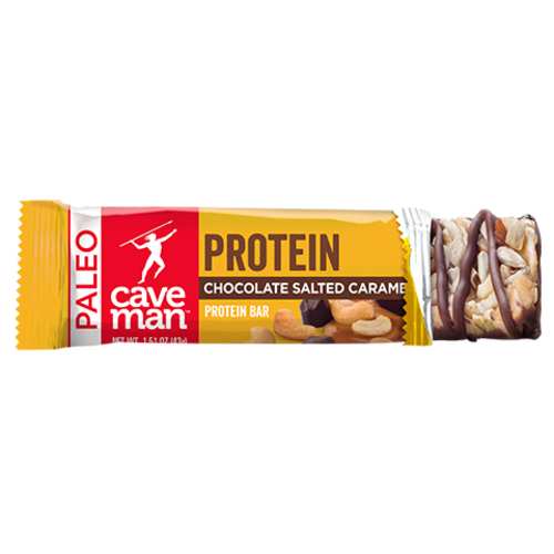 Chocolate Salted Caramel Protein Bars - Paleo & Gluten-Free, 12 Pack