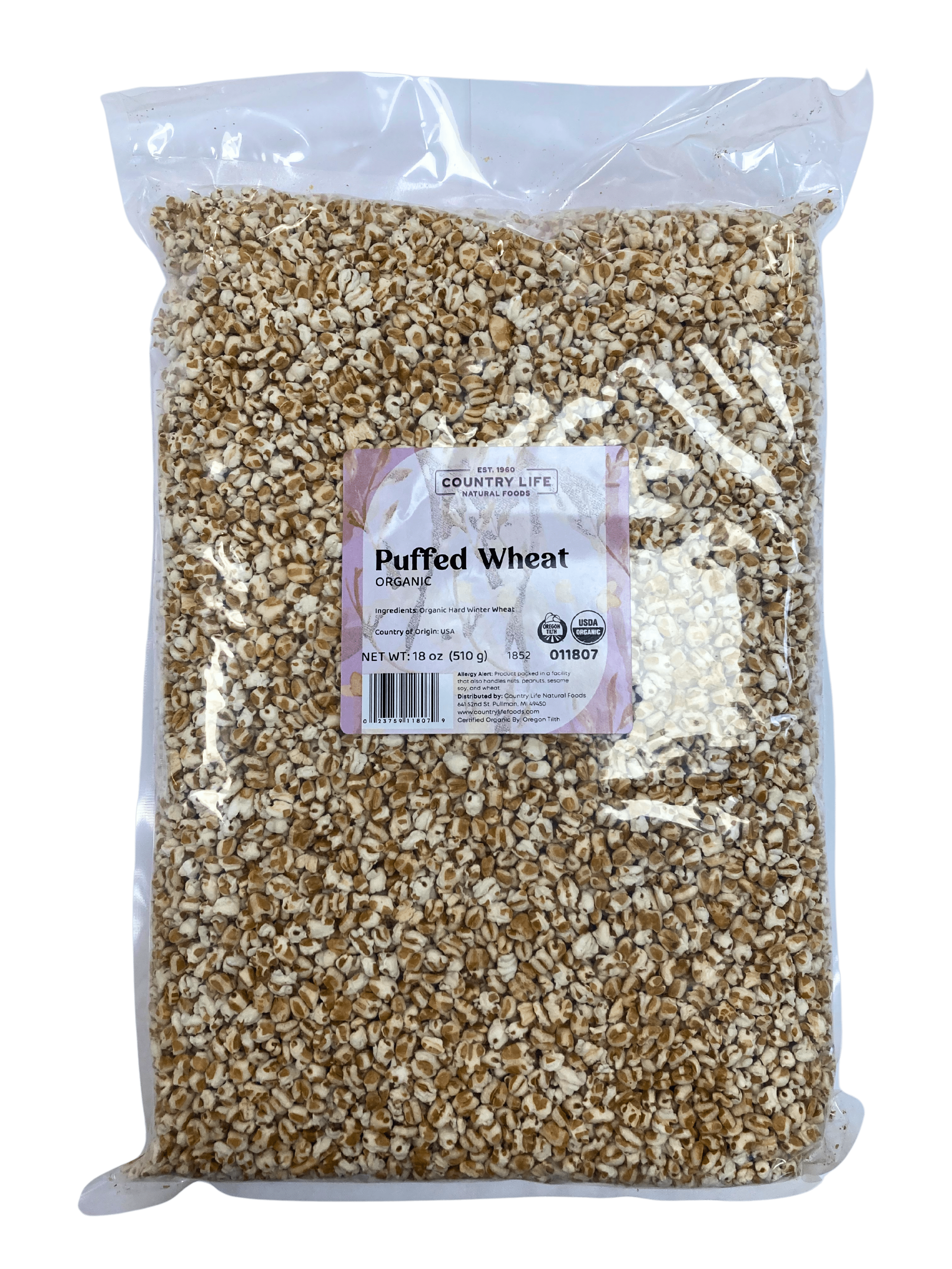 Puffed Wheat, Organic by Country Life Natural Foods