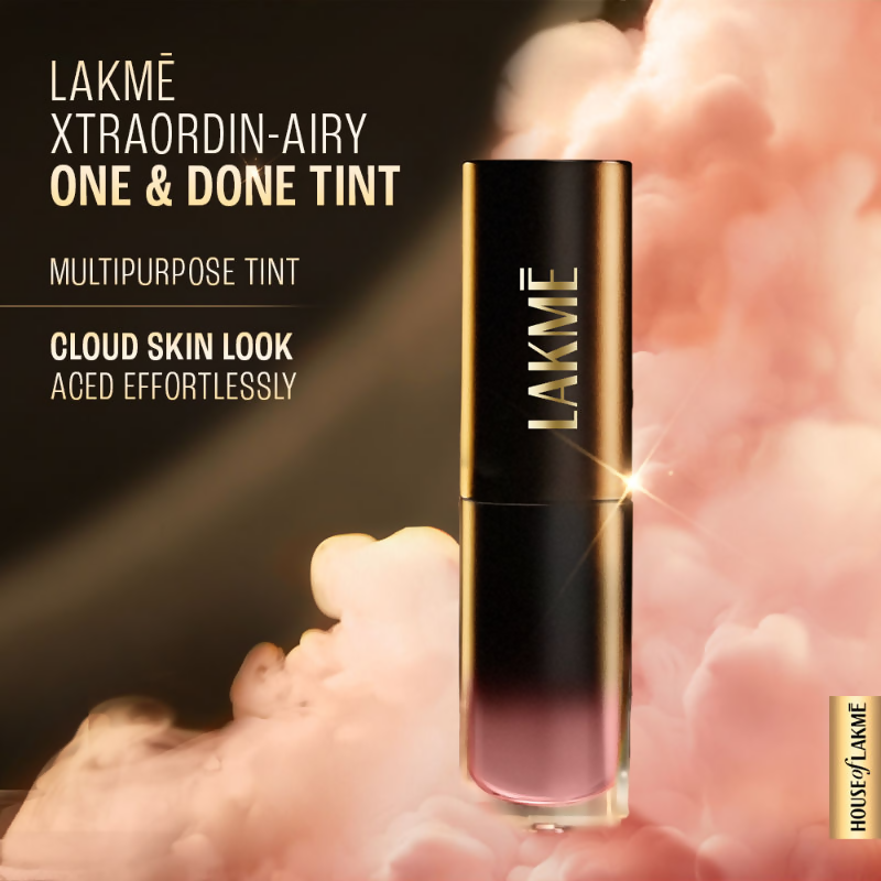 Lakme Xtraordin-Airy One-And-Done Lip, Eye & Cheek Tint - Nude Nudge