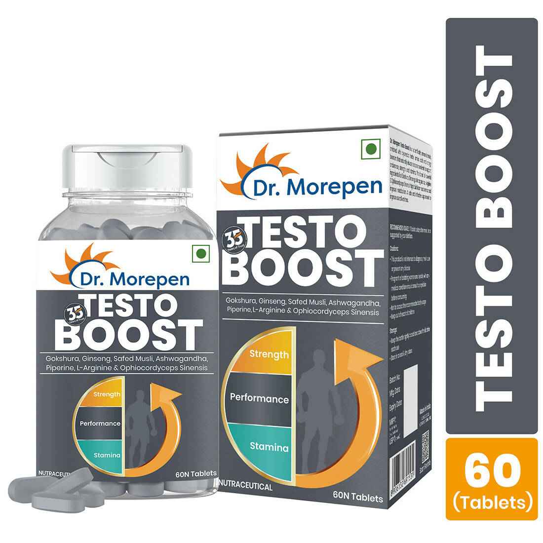 Dr. Morepen Testo Boost For Men | Increases Energy Stamina & Muscle Growth