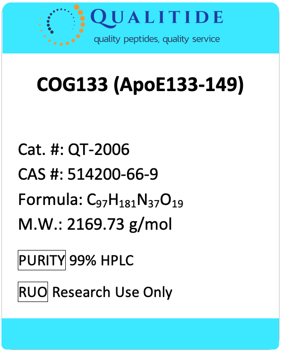 COG133, ApoE Mimetic Peptide by QUALITIDE