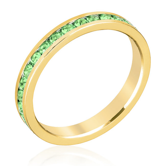 Avera Stylish Stackables Peridot Crystal Ring - Light Green