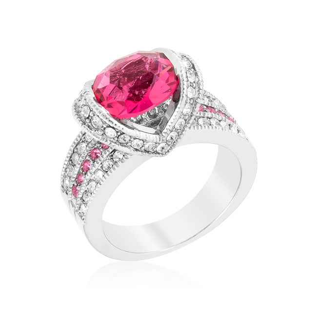 Avera Ovaline Ring in Pink Size 5 Statement Jewelry