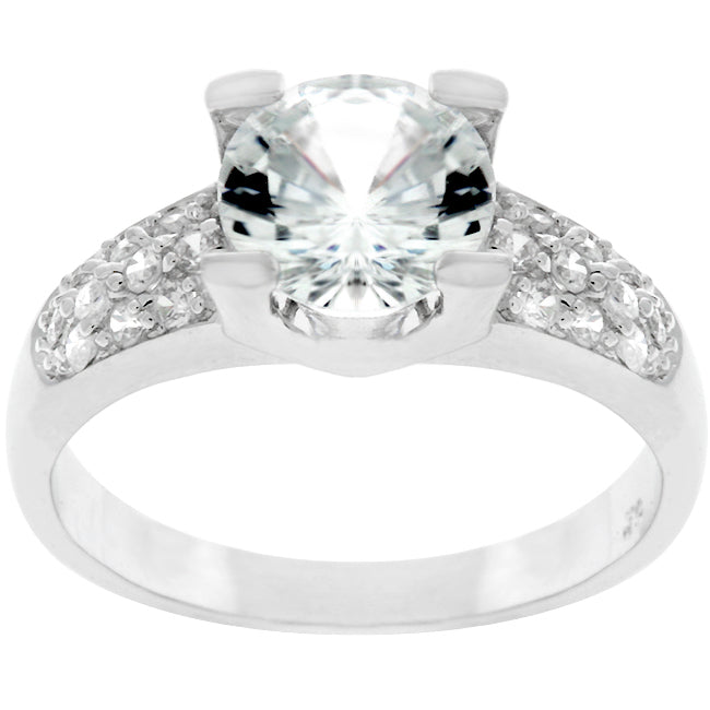 Avera Classic Engagement Ring Style 1 Sterling Silver Band