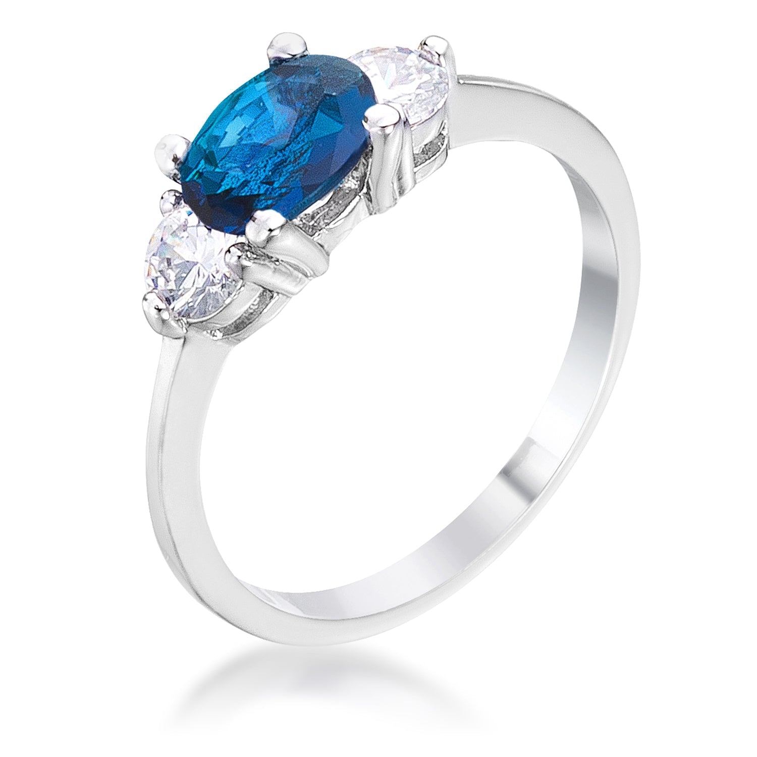 Avera Classic Zirconia Ring in Radiant Blue Size 5