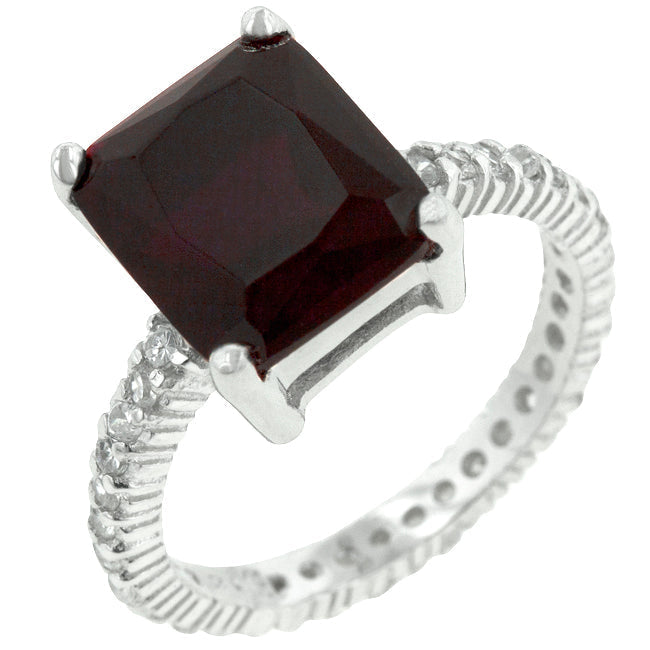 Avera Radiant Cut Engagement Ring In Dark Brown Finish DestGlow